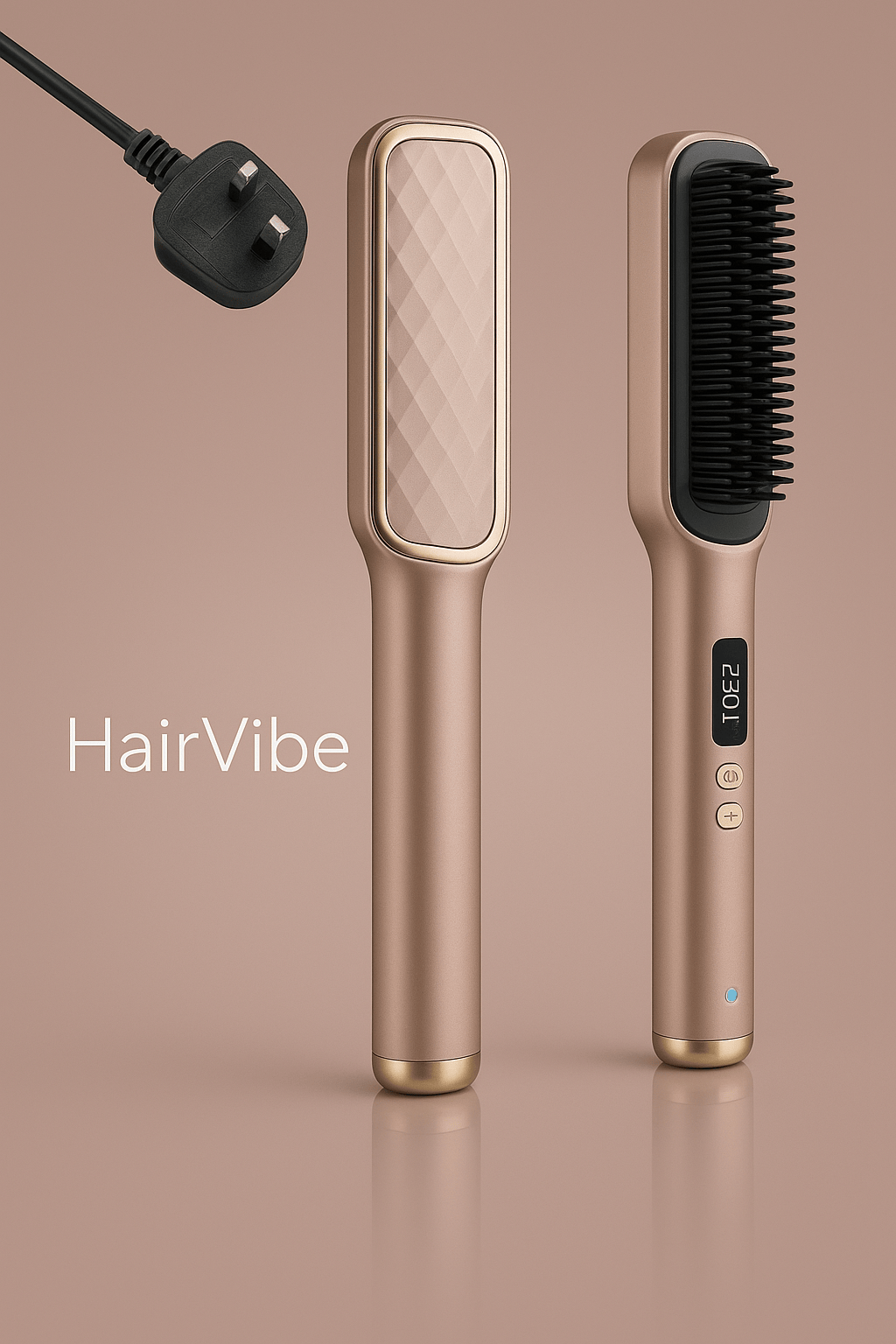 Heated straightening brush